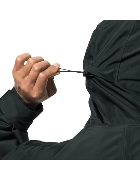 Parka Męska Jack Wolfskin Winterlager Texapore Z Kapturem Ciepła Czarna r L