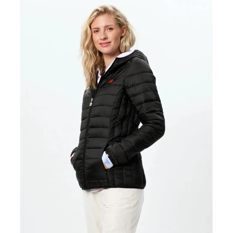 Kurtka Damska Pikowana Ellesse Lompard Na Zamek Z Kapturem Czarna XL r. 44