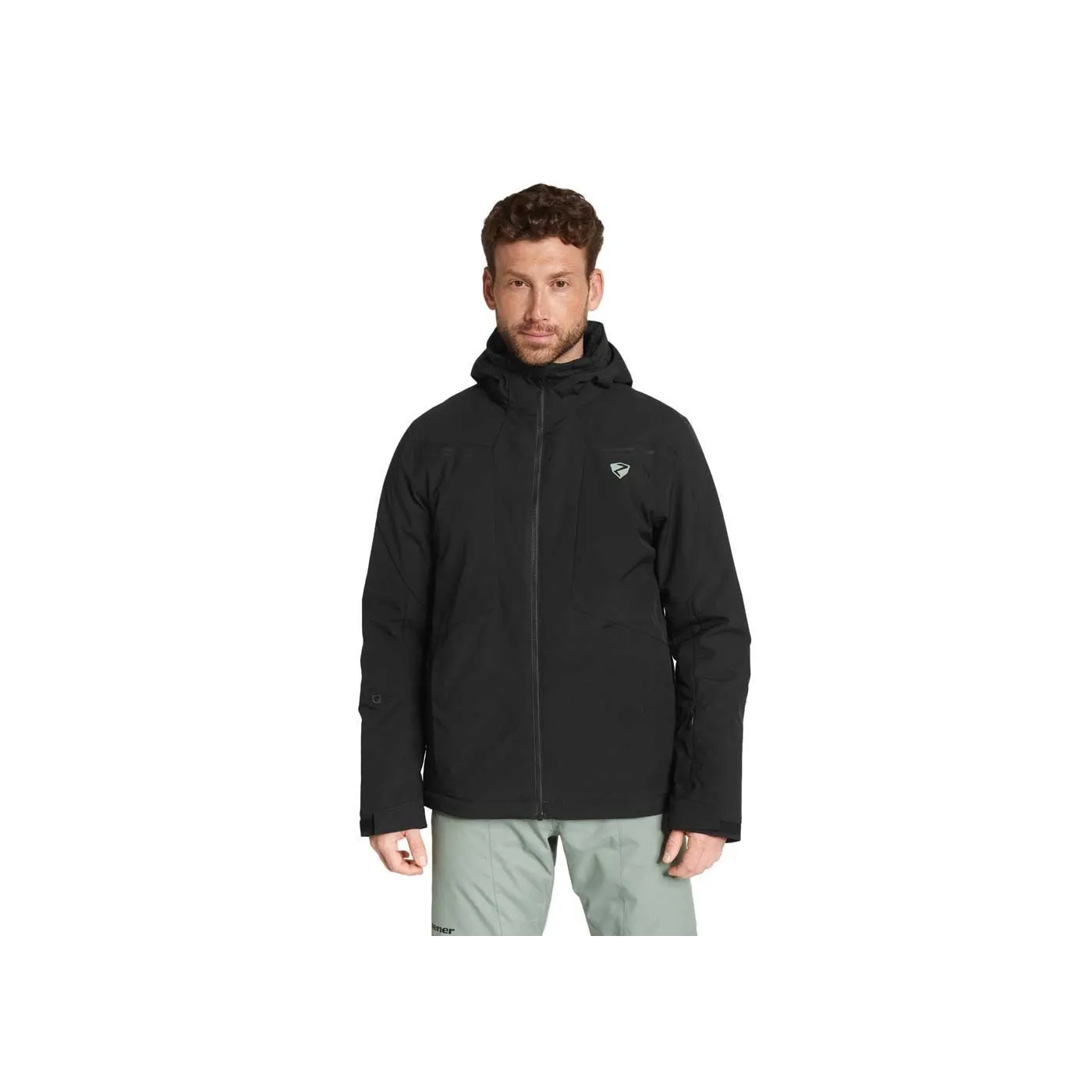 Kurtka Męska Jacket Wodoodporna Sportowa Z Kapturem Softshell Czarna Ziener