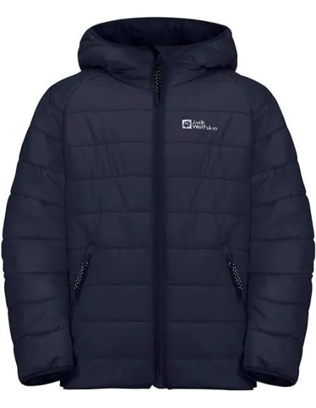 Kurtka Dziecięca Jack Wolfskin Zenon Pikowana Granatowa Z Kapturem r. 164