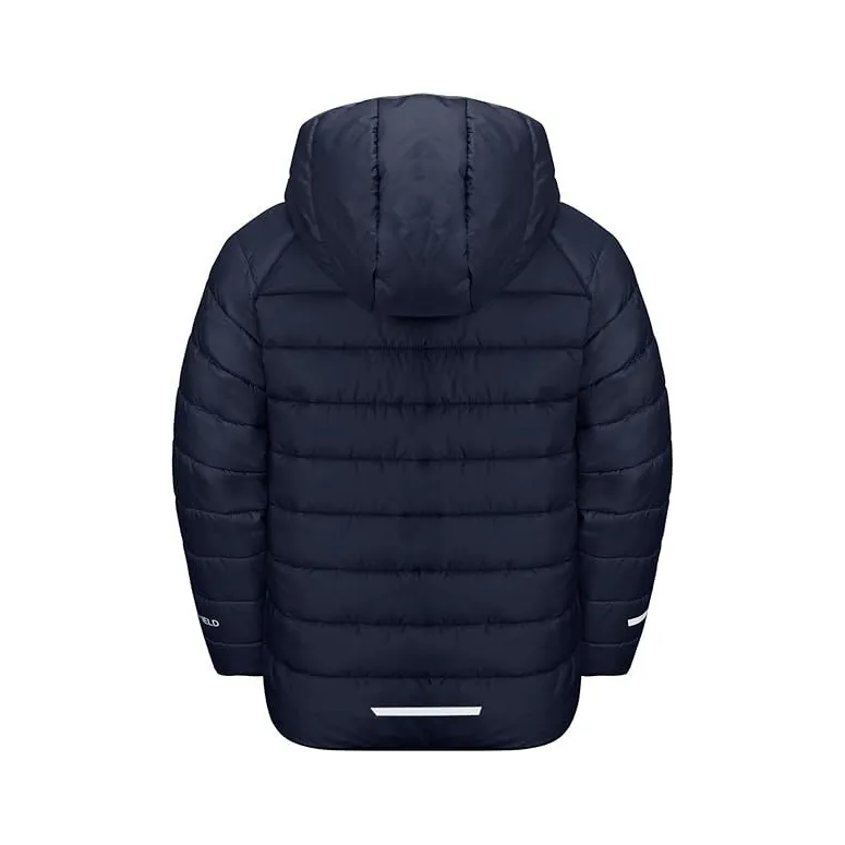 Kurtka Dziecięca Jack Wolfskin Zenon Pikowana Granatowa Z Kapturem r. 164