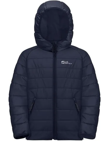 Kurtka Dziecięca Jack Wolfskin Zenon Pikowana Granatowa Z Kapturem r. 164