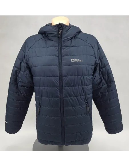 Kurtka Dziecięca Jack Wolfskin Zenon Pikowana Granatowa Z Kapturem r. 164