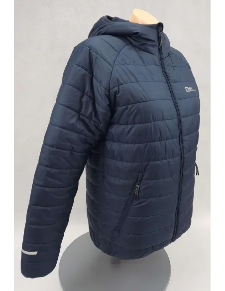Kurtka Dziecięca Jack Wolfskin Zenon Pikowana Granatowa Z Kapturem r. 164