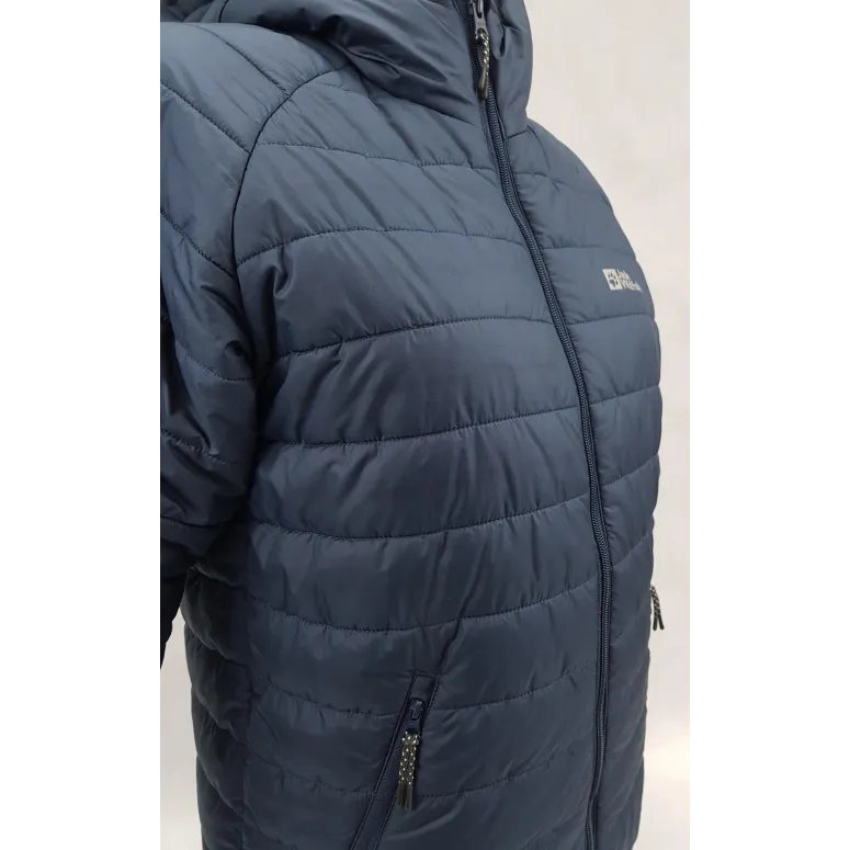 Kurtka Dziecięca Jack Wolfskin Zenon Pikowana Granatowa Z Kapturem r. 164