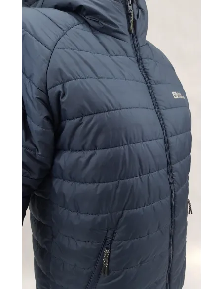 Kurtka Dziecięca Jack Wolfskin Zenon Pikowana Granatowa Z Kapturem r. 164