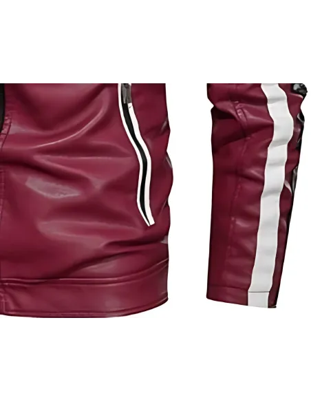 Kurtka Męska Gl Suit Skóra PU Styl Motocyklowy Casual Wiatroszczelna r. 5XL