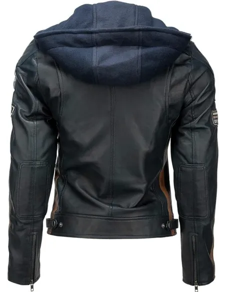 Kurtka Motocyklowa Damska Urban Leather Ur-178 Skórzana Granatowa r. L/42