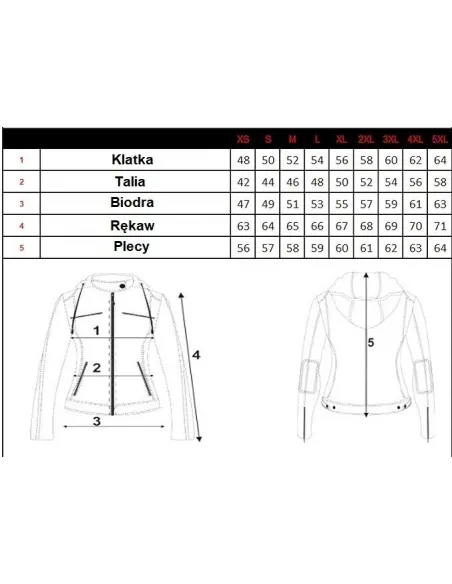 Kurtka Motocyklowa Damska Urban Leather Ur-178 Skórzana Granatowa r. L/42