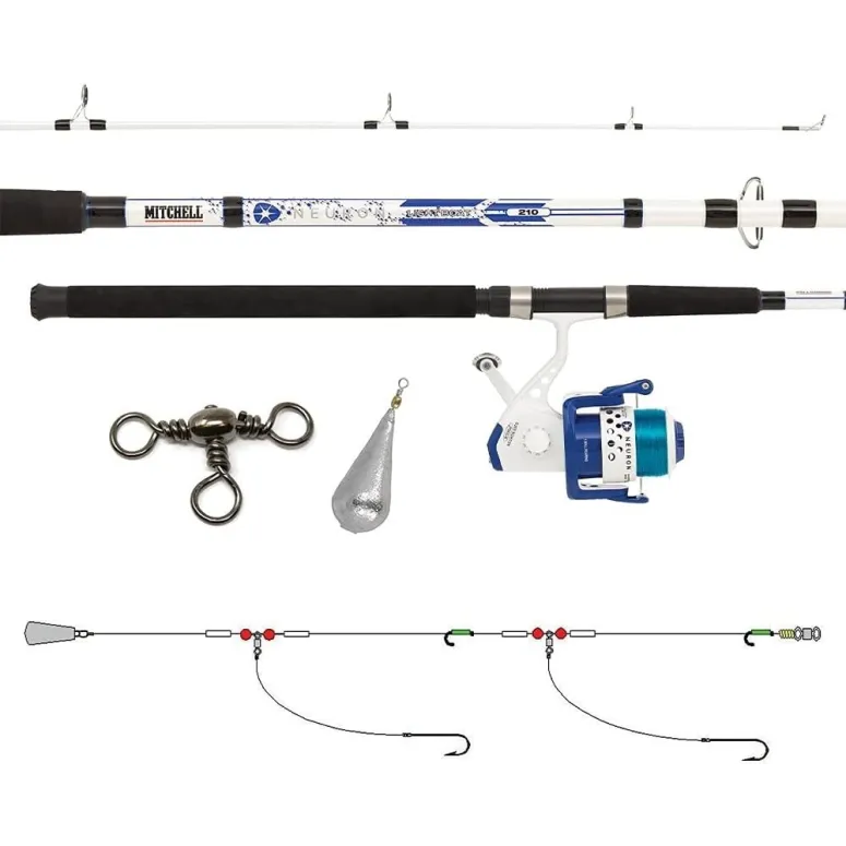 Wędka Mitchell Neuron Dorade 212 Zestaw Wędkarski Kołowrotek 60-120g 2.1m