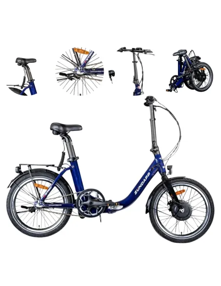 Elektryczny Rower Miejski 20 Aluminium Wspomaganie Nexus 3 Bagażnik Składak