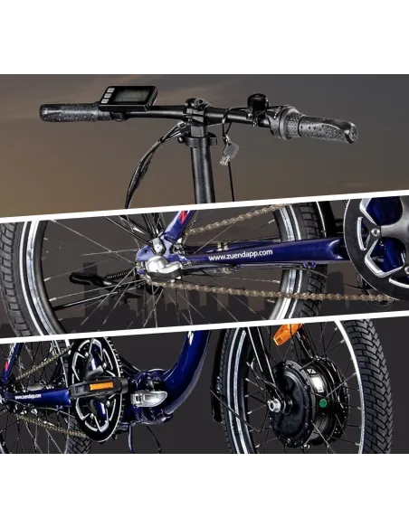 Elektryczny Rower Miejski 20 Aluminium Wspomaganie Nexus 3 Bagażnik Składak