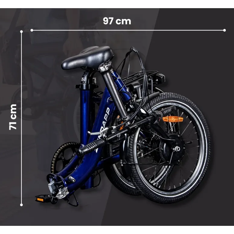 Elektryczny Rower Miejski 20 Aluminium Wspomaganie Nexus 3 Bagażnik Składak