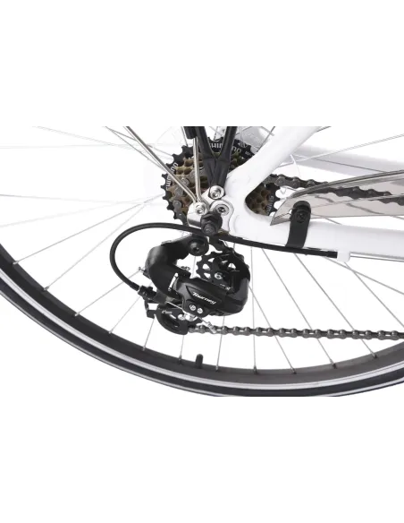 Rower Trekkingowy Damski 28 ALU 21 bieg Bagażnik Kierownica Motylek V-Brake