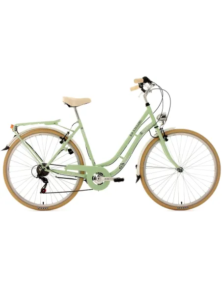Rower Miejski Damski 28 Holenderka z Akcesoriami Rama Stalowa 6 Biegów