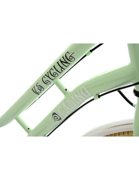 Rower Miejski Damski 28 Holenderka z Akcesoriami Rama Stalowa 6 Biegów