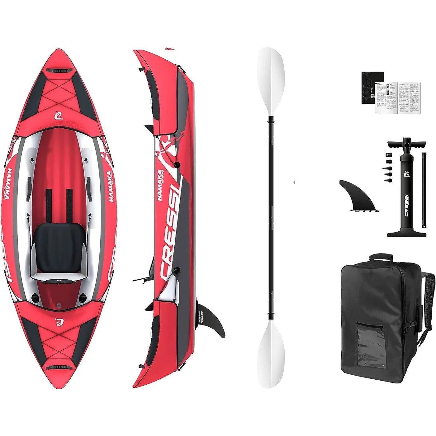 Kajak Nadmuchiwany Cressi NAMAKA 8'2'' 1-osobowy Wiosło Pompka Sporty Wodne