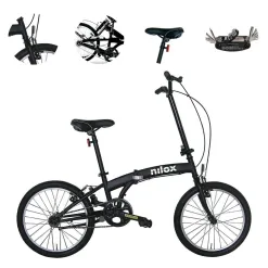 Rower Miejski Składany 20 V-brake Unisex Składak Stalowy Uniwersalny Stopka