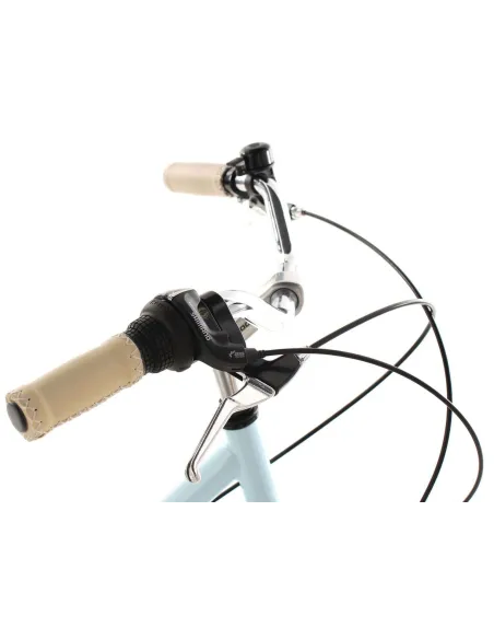 Rower Miejski Damski 28 Retro 6 Biegów Oświetlenie Niska Rama Odblaski Stal