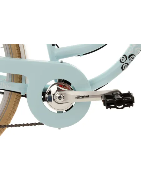 Rower Miejski Damski 28 Retro 6 Biegów Oświetlenie Niska Rama Odblaski Stal