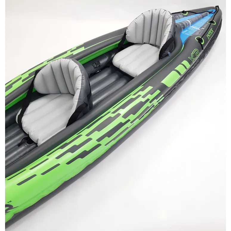 Kajak Nadmuchiwany Intex Challenger K2 Tworzywo PVC Wiosła 2 Siedziska Ster