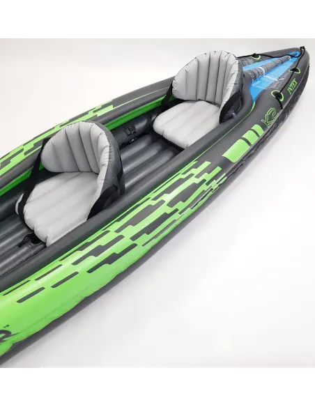 Kajak Nadmuchiwany Intex Challenger K2 Tworzywo PVC Wiosła 2 Siedziska Ster