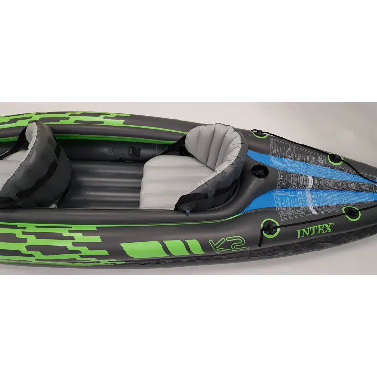 Kajak Nadmuchiwany Intex Challenger K2 Tworzywo PVC Wiosła 2 Siedziska Ster