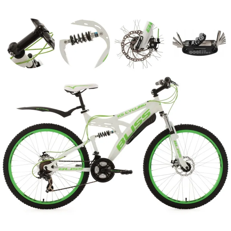 Młodzieżowy Rower Górski MTB 26 Pełna Amortyzacja Full Suspension Błotniki