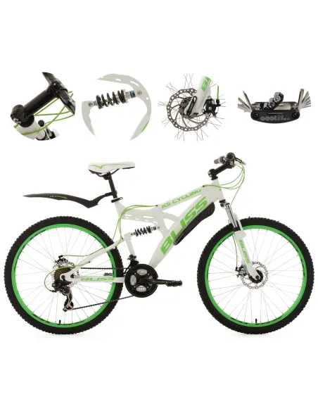 Młodzieżowy Rower Górski MTB 26 Pełna Amortyzacja Full Suspension Błotniki