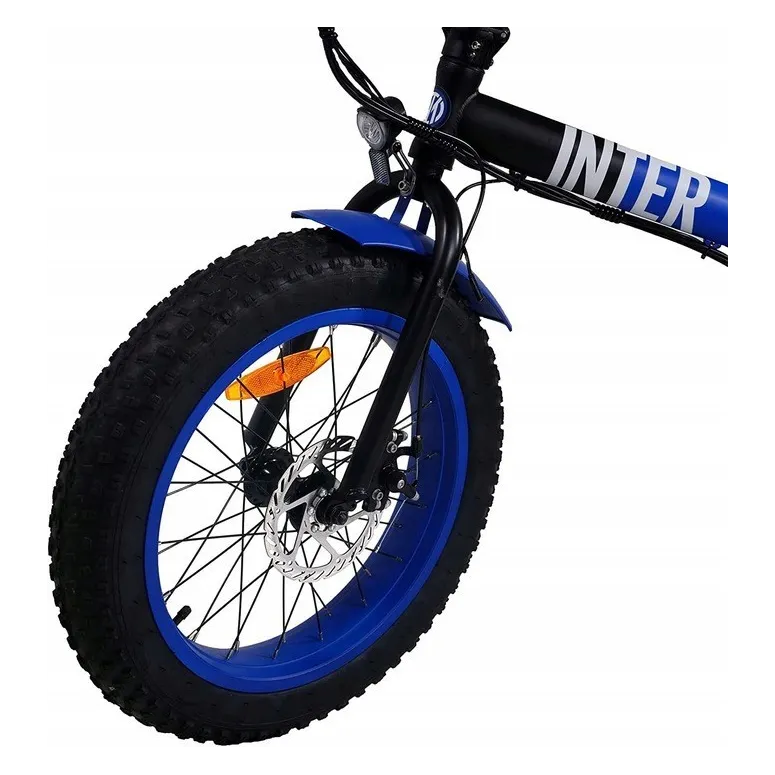 Elektryczny Rower Składany Fatbike 20 Tarcze 250W Składak 5 Trybów 7 Biegów