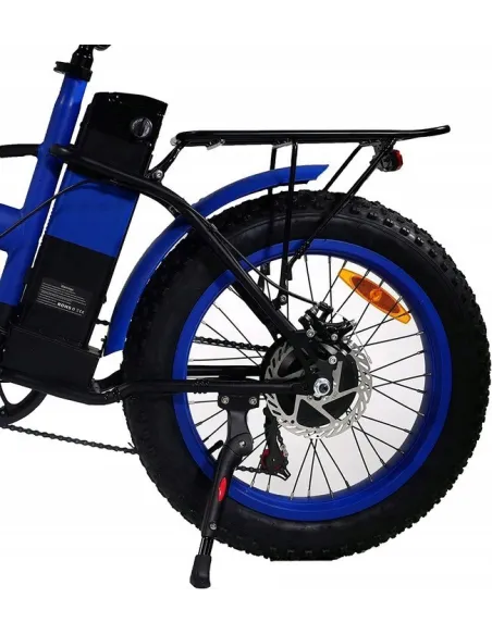Elektryczny Rower Składany Fatbike 20 Tarcze 250W Składak 5 Trybów 7 Biegów