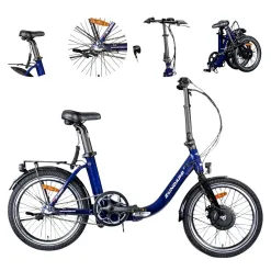 Elektryczny Rower Miejski 20 Składany Aluminium 6,4Ah Nexus Składak 5 Tryb