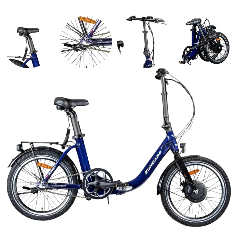 Elektryczny Rower Miejski 20 Składany Aluminium 6,4Ah Nexus Składak 5 Tryb