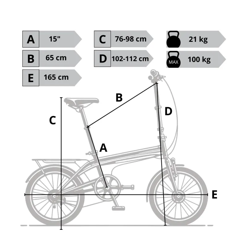 Elektryczny Rower Miejski 20 Składany Aluminium 6,4Ah Nexus Składak 5 Tryb