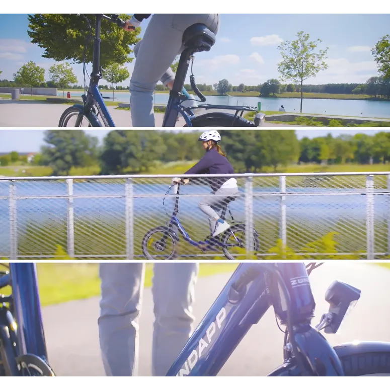 Elektryczny Rower Miejski 20 Składany Aluminium 6,4Ah Nexus Składak 5 Tryb