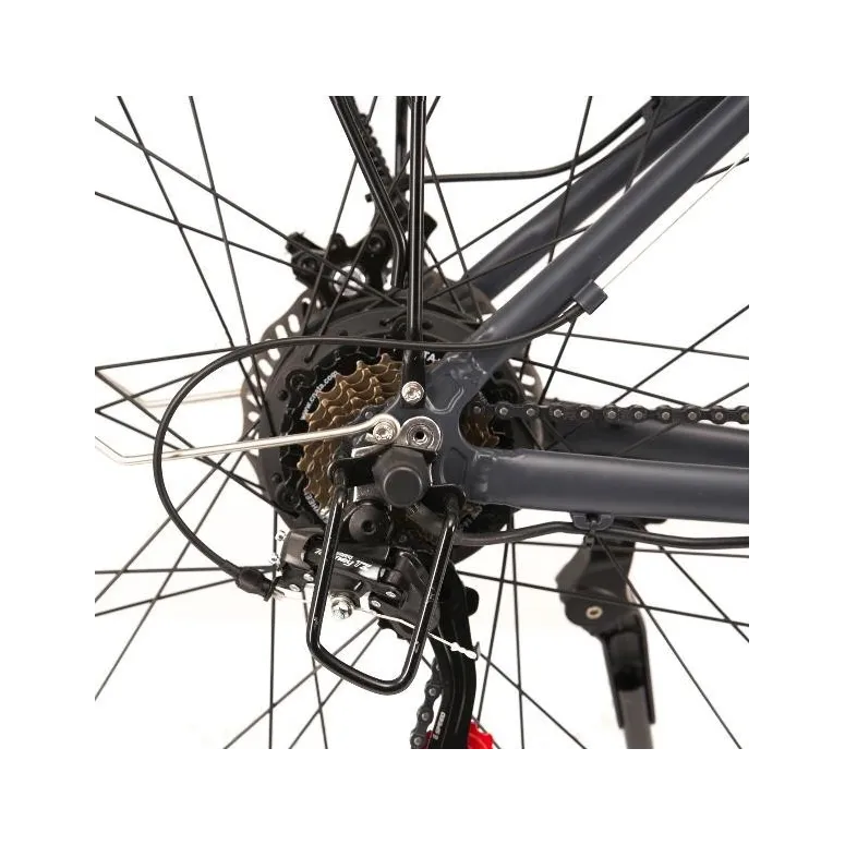 Elektryczny Rower Trekkingowy 27,5 Bagażnik 13Ah 5 Trybów Tarcze 21 Biegów