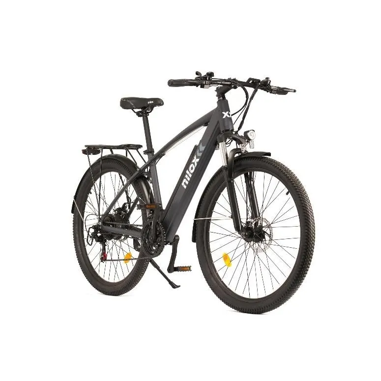 Elektryczny Rower Trekkingowy 27,5 Bagażnik 13Ah 5 Trybów Tarcze 21 Biegów