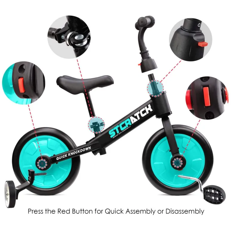 2+ Dziecięcy Rower Biegowy 3 w 1 Multi Trójkołowy - 4