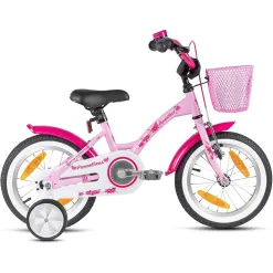 Rowerek Dziecięcy Dziewczynki14 Koła Boczne Koszyk