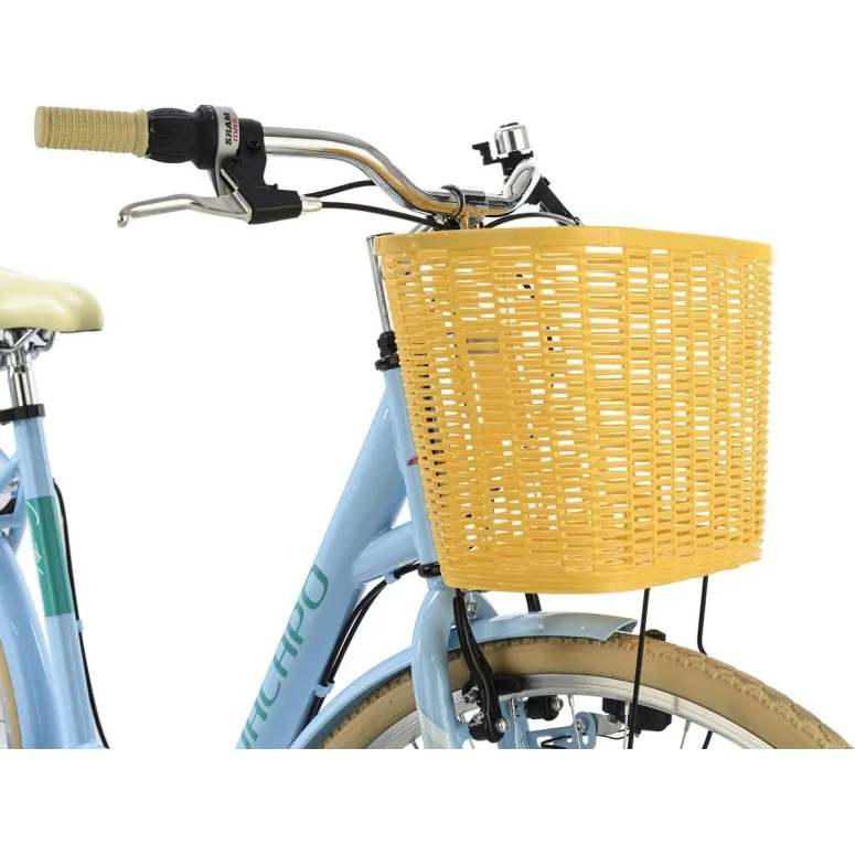 Damski Rower Miejski 28 Stalowy Bagażnik Światła Koszyk Dziewczęcy Błotniki