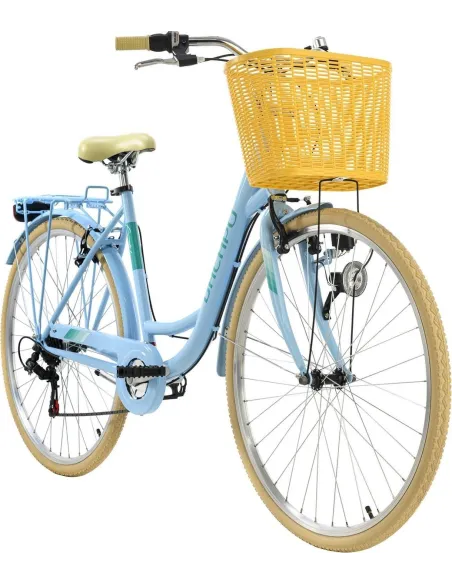 Damski Rower Miejski 28 Stalowy Bagażnik Światła Koszyk Dziewczęcy Błotniki