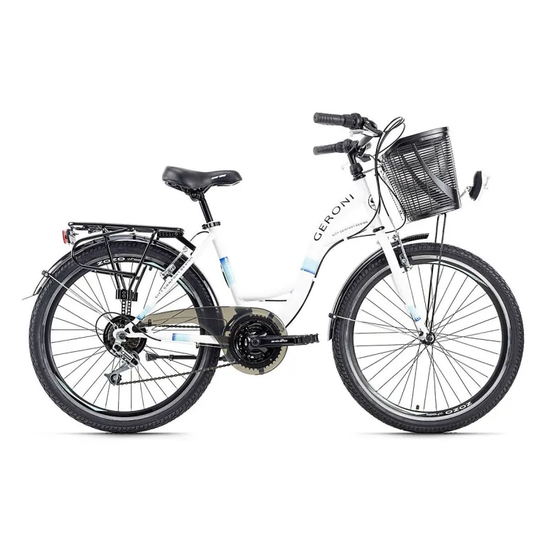 Rower Dziewczęcy Miejski 24 Damka 21 Bieg Bagażnik