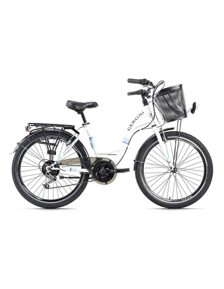 Rower Dziewczęcy Miejski 24 Damka 21 Bieg Bagażnik