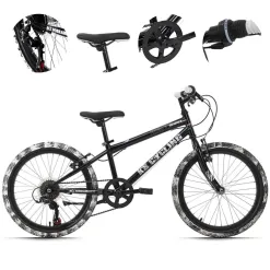 Rower Górski Dziecięcy 20" Alu Uniwersalny 6 Biegów V-brake Stopka CRUSHER