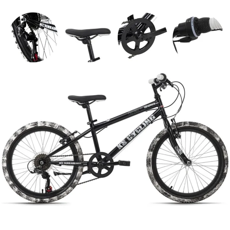 Rower Górski Dziecięcy 20" Alu Uniwersalny 6 Biegów V-brake Stopka CRUSHER