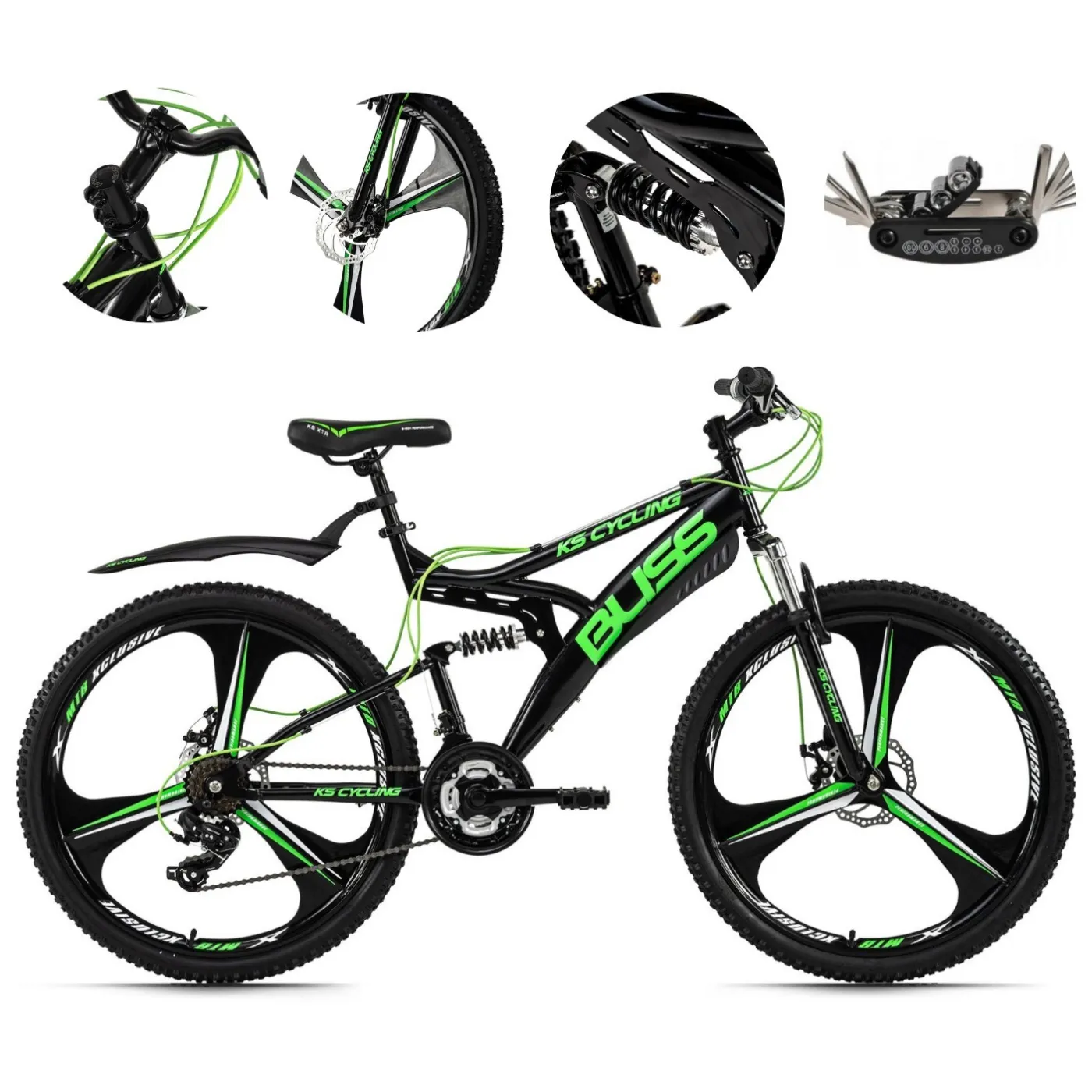 Rower Górski Damski Męski 26 Amortyzacja Tarcze Mechaniczne Błotniki