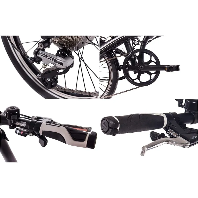 Elektryczny Rower Składany 20 Składak 8.7Ah 5 Trybów ALU Cyngle Oświetlenie