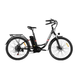 Elektryczny Rower Miejski 26 Unisex 3 Tryby 7 bieg Dźwignie Tarcze Bagażnik