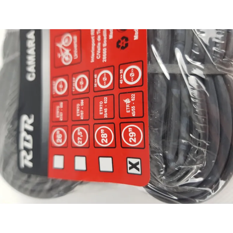 Dętka Rowerowa RBR Air BTT 29 x 1.9 - 2.5 45/55 - 622 Schrader 30/32 mm