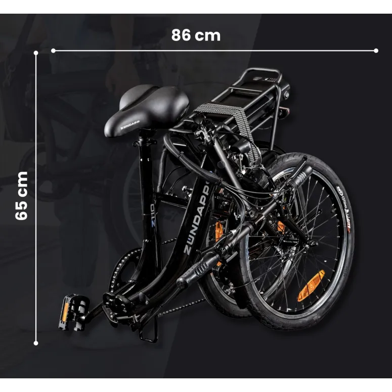 Elektryczny Rower Miejski 20 Składany Aluminiowy 250W Revo Składak Dzwonek